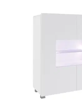 ArtGiB Komoda CALABRINI C-02 | bílá/bílý lesk