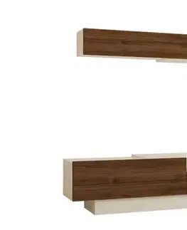 TV stěna / Sestava pod TV Elda - White, Walnut