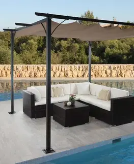 Pergola se stahovací střechou 3,5x3,5 m Dekorhome