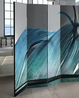 Paraván Turquoise Feather II Dekorhome