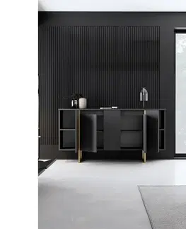 Skříňka Luxe Anthracite and Gold