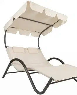 Relaxační lehátko pro 2 osoby Craftfield Palace, béžová