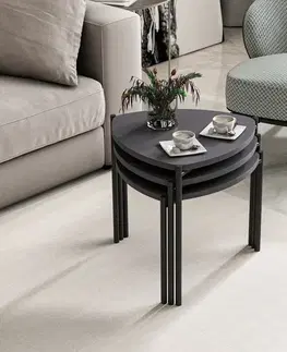 Sada odkládacích stolků (3 kusy) Lenny - Anthracite