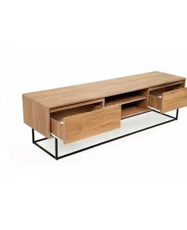 Televizní stolek Laxus Walnut and Black II, L