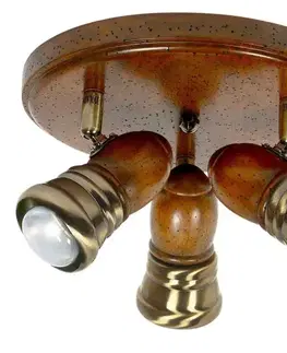 Stropní lampa Parteo E14 40W dřevěná