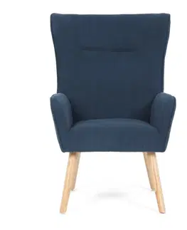 Křeslo ušák BLUE2, modrá