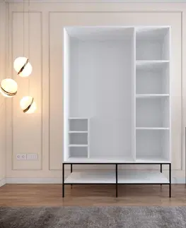 Šatní skříň Martin 3 - White, Black, Gold