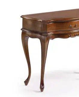 Estila Rustikální masivní konzola M-VINTAGE z mahagonového dřeva se zásuvkou 87cm