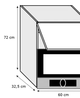 ArtExt Kuchyňská skříňka horní pro mikrovlnnou troubu ESSEN | W2MK 60 Barva korpusu: Dub artisan