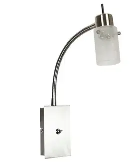 Nástěnná lampa, svítidlo, lampa na rameno, 1x40W, G9, matný nikl, FROZEN