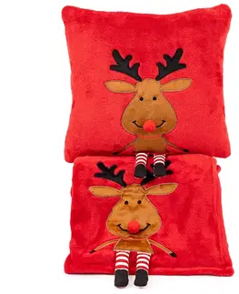 4Home Vánoční deka Happy Reindeer, 150 x 200 cm