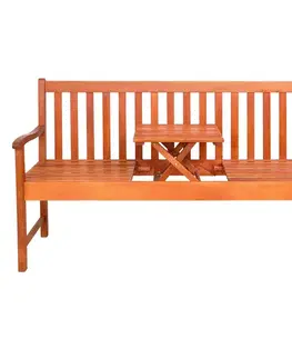 Zahradní lavice se stolkem D1013 eukalyptus Dekorhome