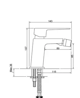 INVENA Bidetová baterie PAROS chrom BB-09-001-A