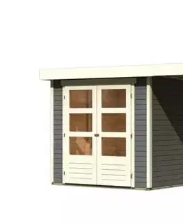 Dřevěný zahradní domek ASKOLA 2 s přístavkem 240 Lanitplast