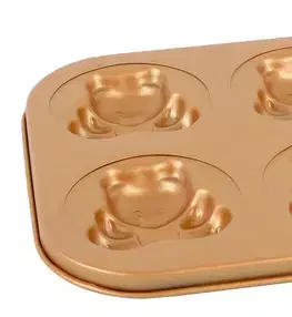 PROHOME - Forma na pečení MEDVÍDEK 6ks GOLD