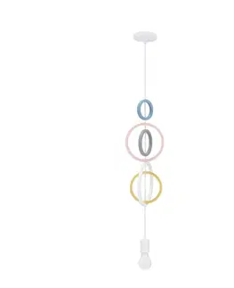 Závěsná lampa Hoops 5, 1x20W, E27, iq, dětská, mix barev