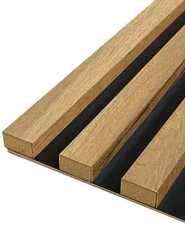 ArtLay Lamelový panel PM1 | černý podklad Barva: Dub přírodní