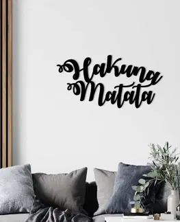 Dekorativní kovový doplněk na zeď Hakuna Matata