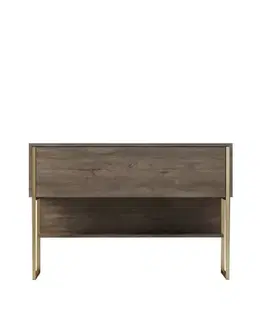 Komoda Luxe - Gold, Walnut