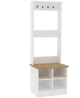 Věšák s botníkem Mare White and Sapphire Oak