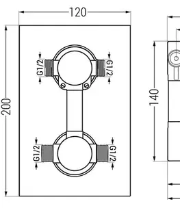 MEXEN/S Cube DR02 podomítkový sprchový SET + slim sprcha 30, bílá 77502DR0230-20