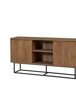 Skříňka Tela Walnut and Black