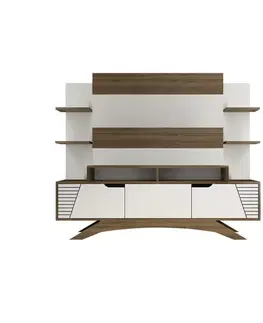 Televizní stěna Deparo Walnut and White