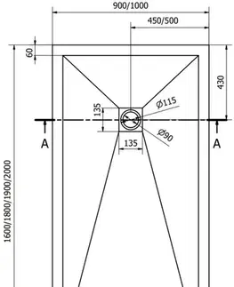 MEXEN Stone+ sprchová vanička obdélníková 160x100, černá 44701016