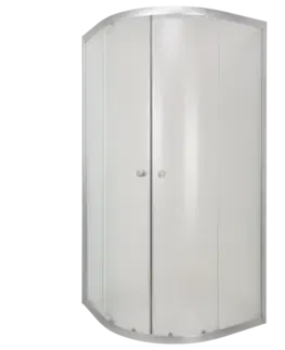 INVENA Sprchový kout čtvrtkruh VITORIA, profil: satin, sklo frosted 80x80cm AK-49-186-O