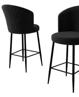 Sada barových židlí Alte Black and Black, 2 ks, 2 ks