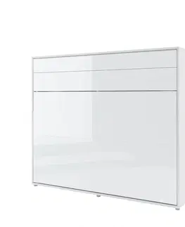 Dig-net nábytek Sklápěcí postel Lenart BED CONCEPT BC-14p | bílý lesk 160 x 200 cm