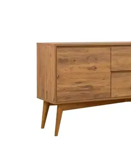 Set s rozkládacím stolem, židlemi a konzolou (6 kusů) Vina Bench 04 0900 - Atlantic Pine, Stone