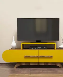 Televizní stolek Rose Walnut Yellow