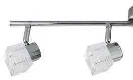 Stropní nástěnná lampa chromový pásek 4x40W G9 malachit