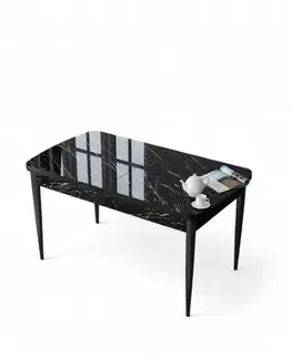 Jídelní stůl Zen - Black Marble, Black