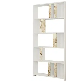 Knihovna Lime White Marbel and White