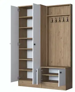 Předsíňová sestava Pone White and Walnut II