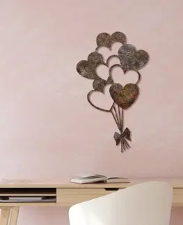 Dekorativní kovový doplněk na zeď Rusty Heart 1