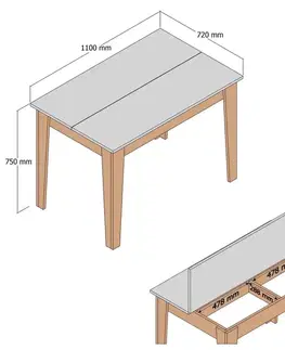 Kuchyňský stůl Kiev 509 - Walnut, Black