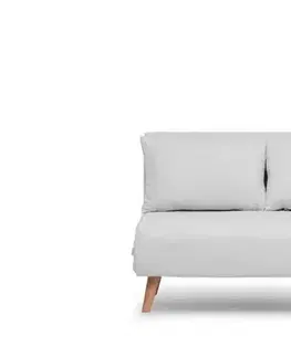 Dvoumístná rozkládací pohovka Folde 2-Seater - Teddy Fabric - White