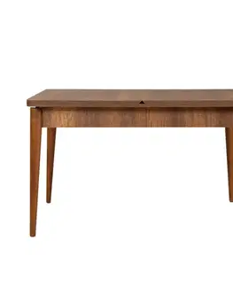 Jídelní set s rozkládacím stolem a židlemi (4 kusy) Vina 0900 - Walnut Stone