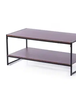 Homede Konferenční stolek Coxe tmavě hnědá, 105 x 53 x 45 cm