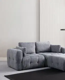 Rohová sedací souprava Amaris 2 Seater With Pouffe - Grey