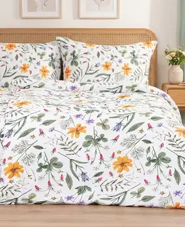 4Home Krepové povlečení Wildflower Bliss, 140 x 200 cm, 70 x 90 cm