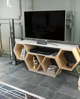 TV stolek Bal - White, Sonomo