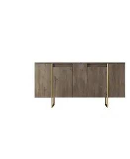 Skříňka Luxe Walnut and Gold