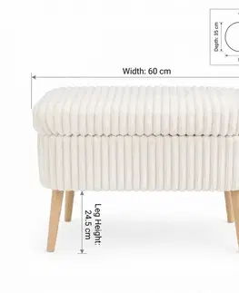 Lavice s úložným prostorem MINI OSLO  LINEN TOSCANO