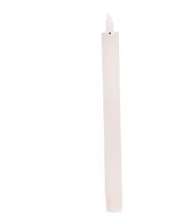 Sada kónických svíček s LED osvětlením, bílá, 2 ks, parafín, 25 cm