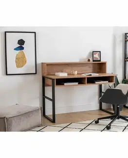 Pracovní stůl Kemo Walnut and Black