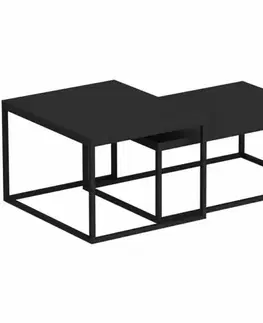 Odkládací stolek Leka Black, 2 ks